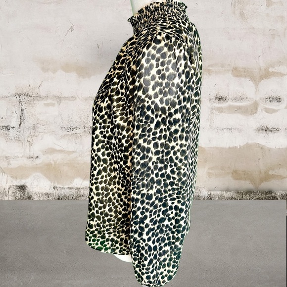 J. Crew Factory ‘Leopard Long-Sleeve Mockneck Top’ Size XXS - Picture 12 of 15